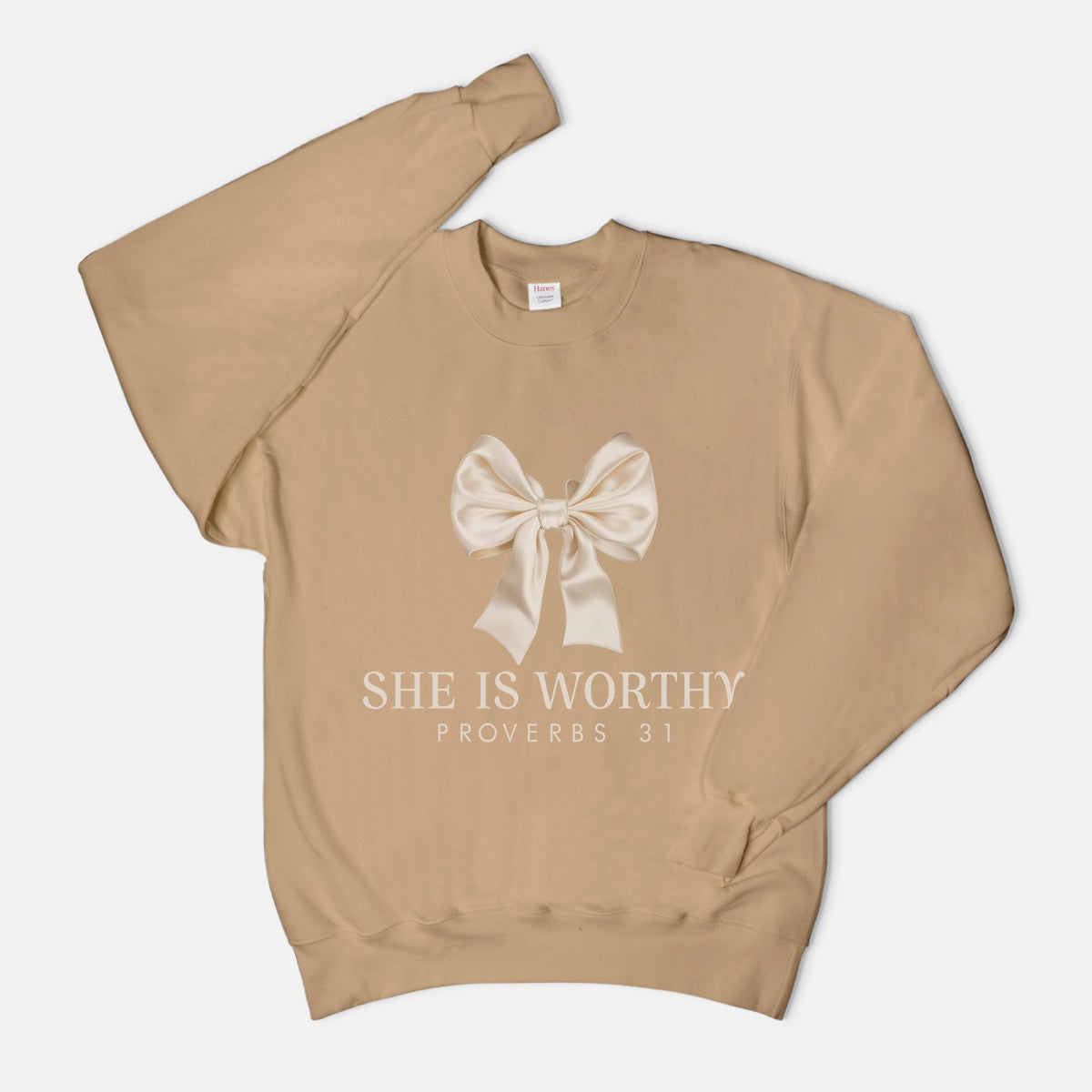 She Is Worthy 31 | Crew Neck | Sweatshirt Hanes