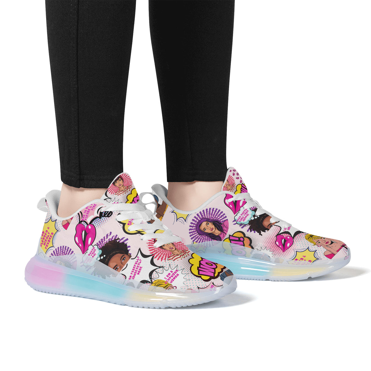 SF_S41 Women's Rainbow Atmospheric Cushion Running Shoes