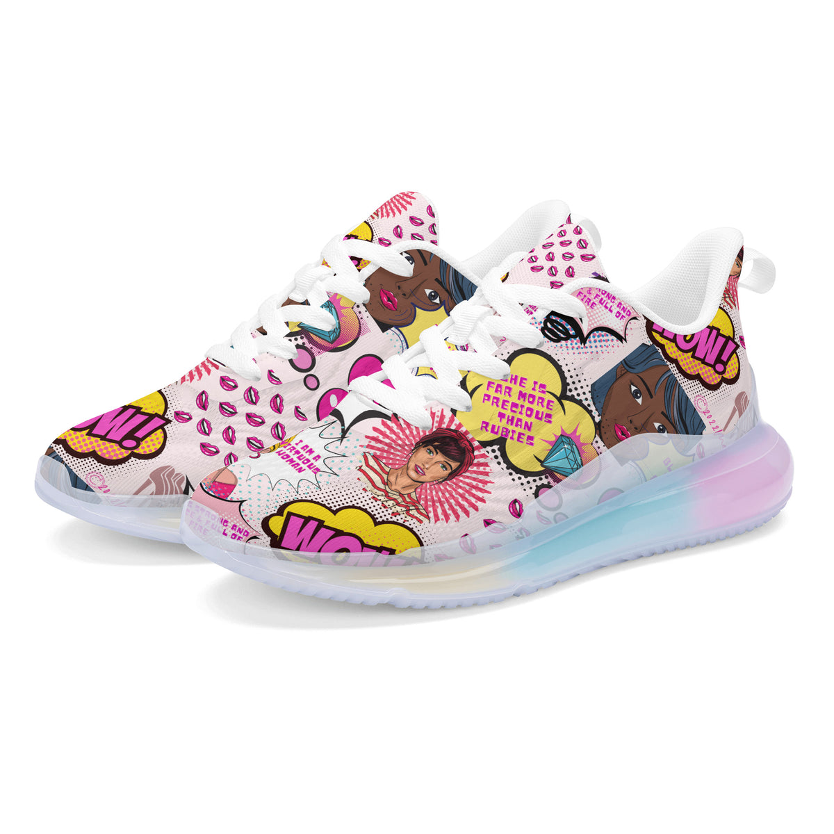 SF_S41 Women's Rainbow Atmospheric Cushion Running Shoes