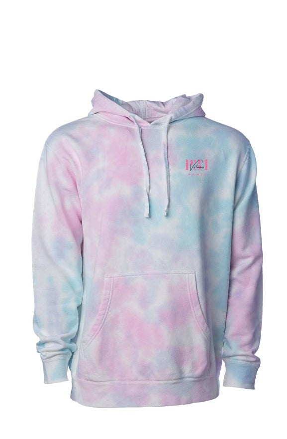 P31 Virtuous Women |Pink Embroidery| Tie Dye Cotton Candy | Kangaroo Pocket |Hoodie