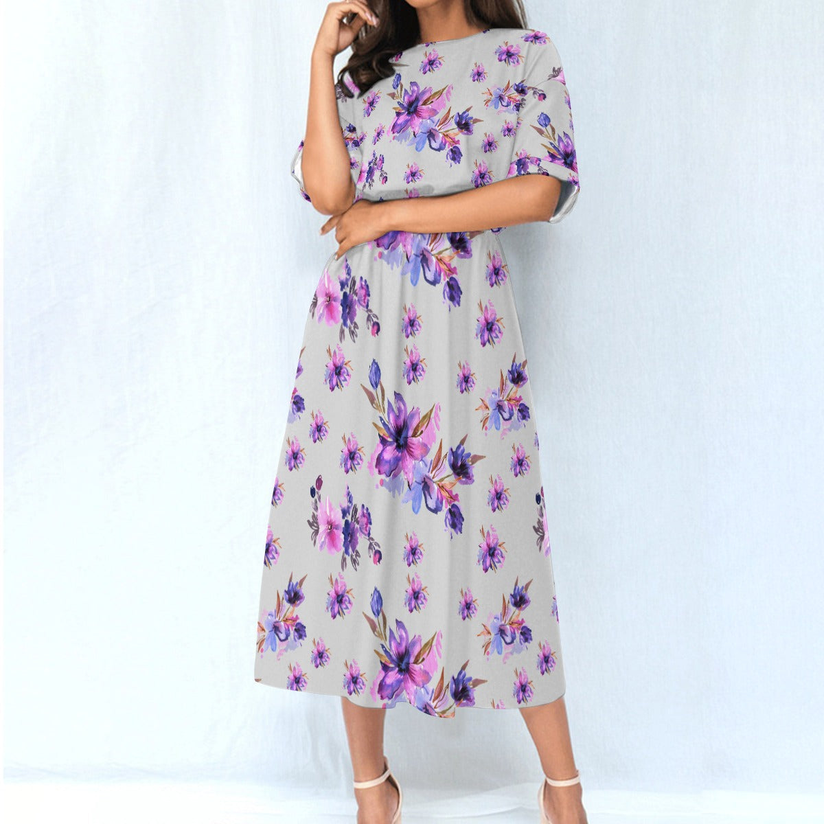 All-Over Print Women's Elastic Waist Dress