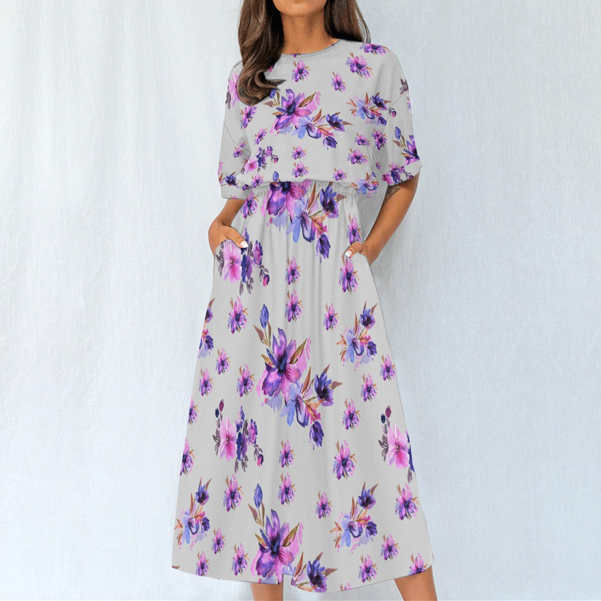 All-Over Print Women's Elastic Waist Dress