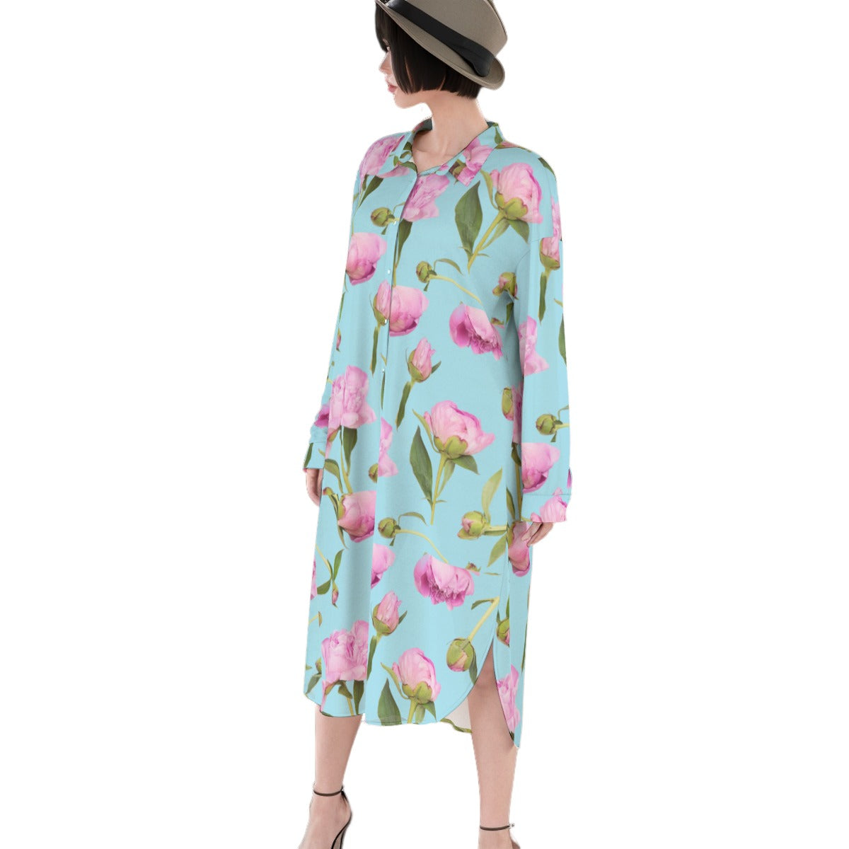 All-Over Print Women's Long Shirt Dress | Royon