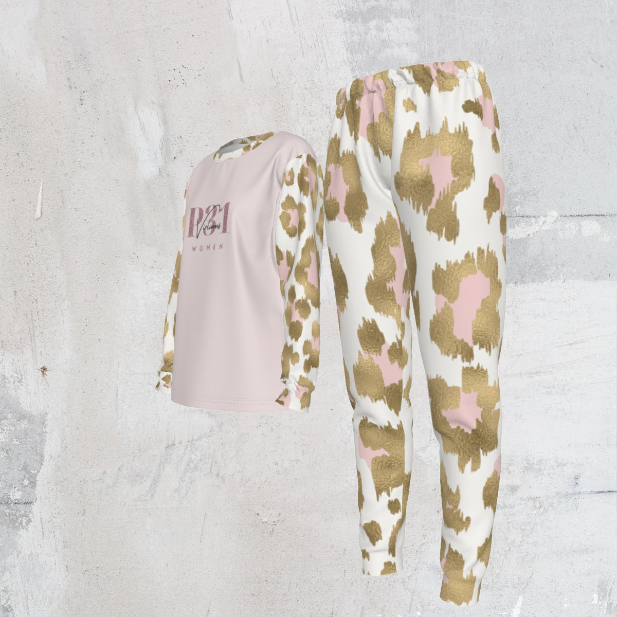 P31 Virtuous  Women's| Pink &Gold Cheetah Print | Pajamas | Cotton