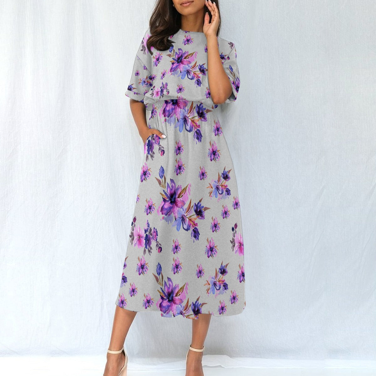 All-Over Print Women's Elastic Waist Dress