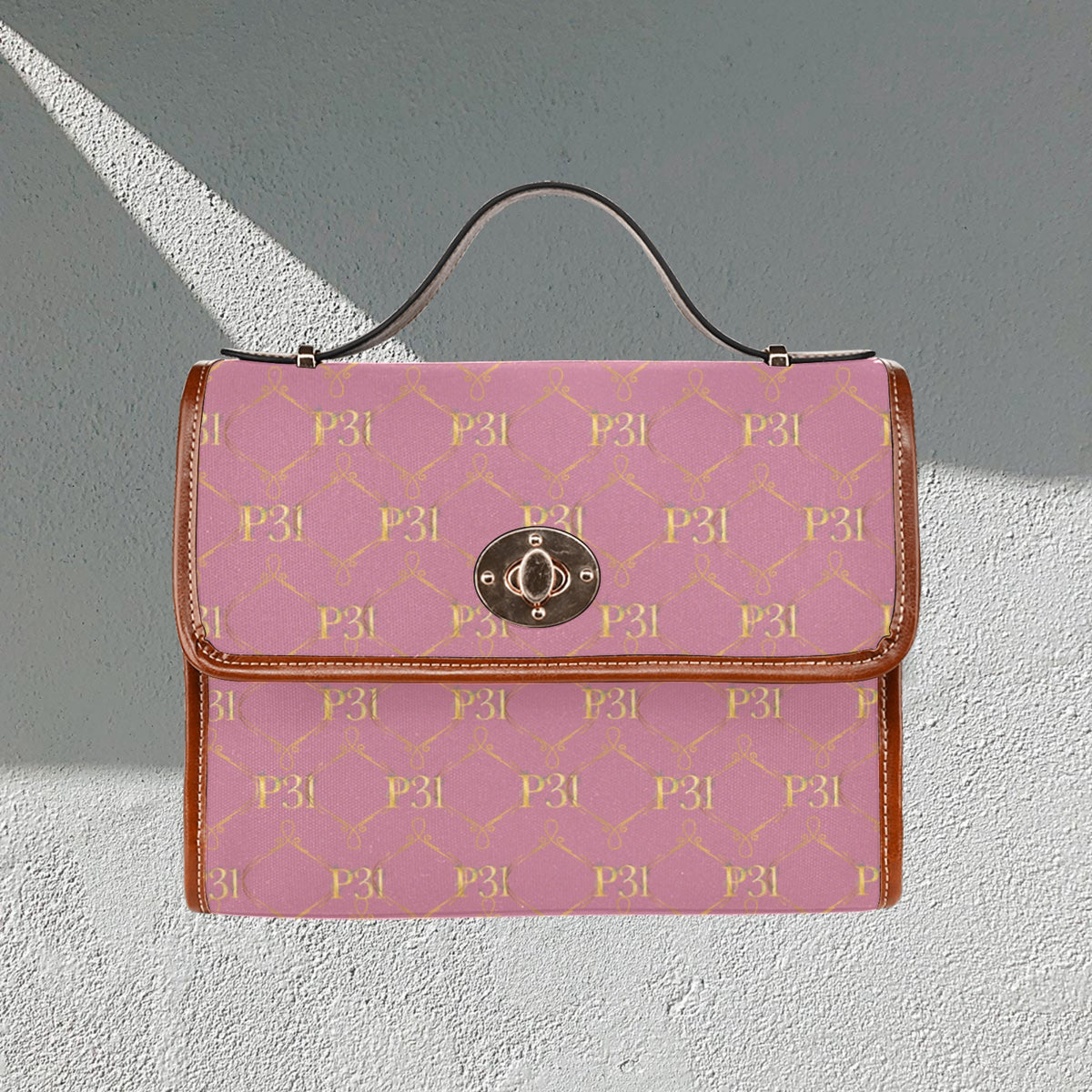 Waterproof Canvas Bag-Brown (All Over Print) (1641)