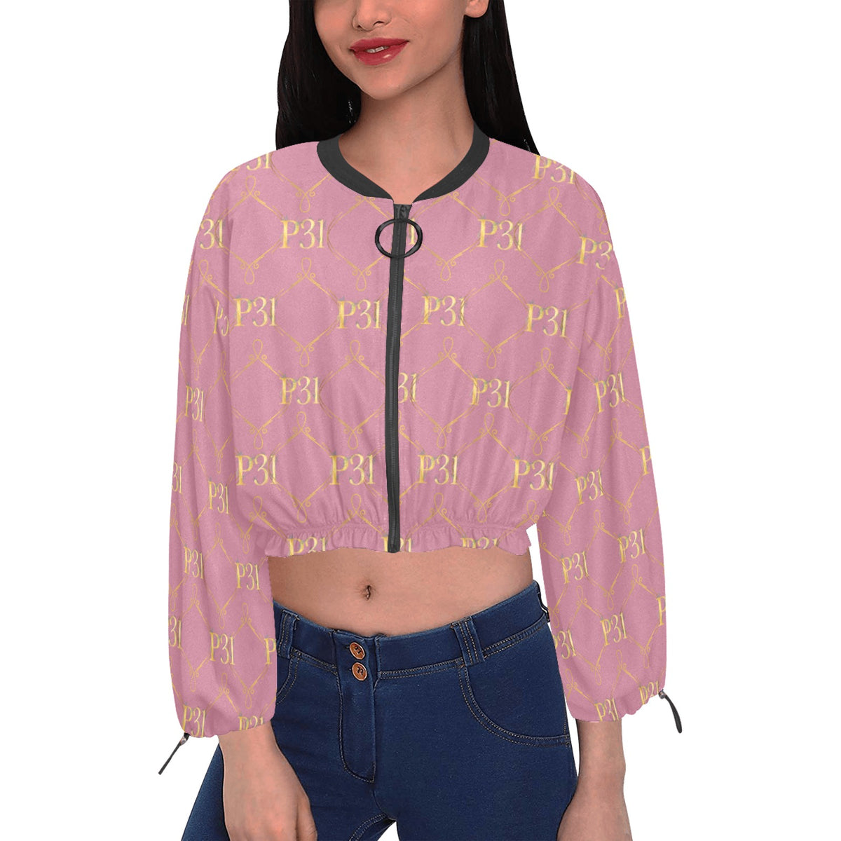 Women's Chiffon Cropped Jacket (Model H30)