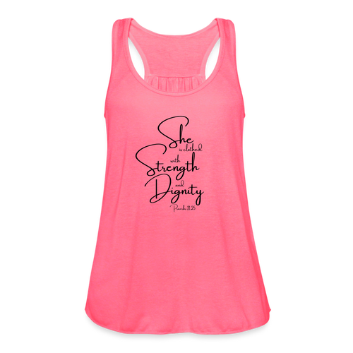 Women's Flowy Tank Top by Bella - neon pink