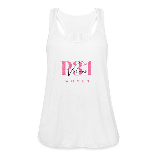 Women's Flowy Tank Top by Bella - white