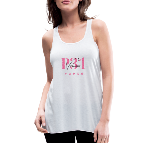 Women's Flowy Tank Top by Bella - white